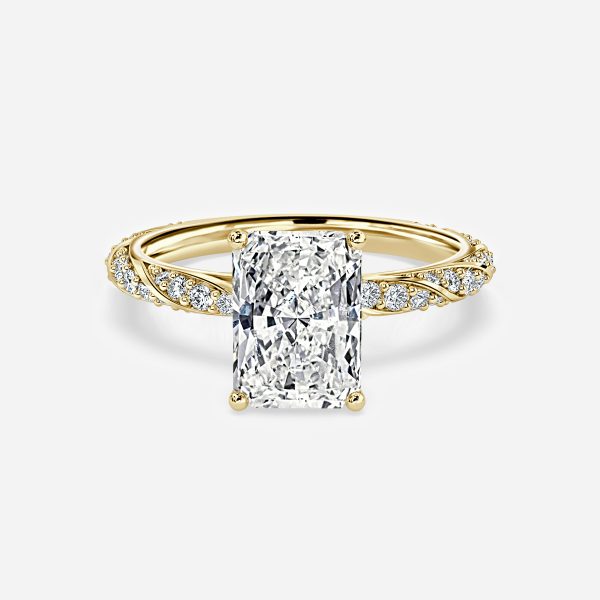 Radiant Diamond Band Engagement Ring