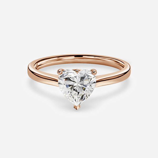 Heart Solitaire Engagement Ring
