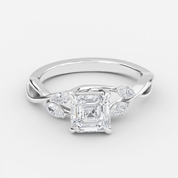 Asscher Unique Engagement Ring