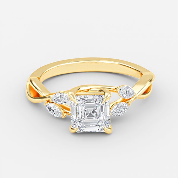 Asscher Unique Engagement Ring