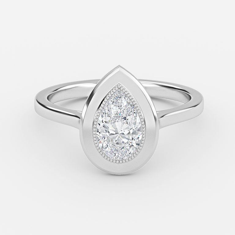 Pear Bezel Engagement Ring