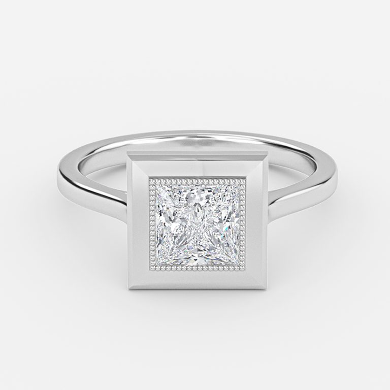 Princess Bezel Engagement Ring