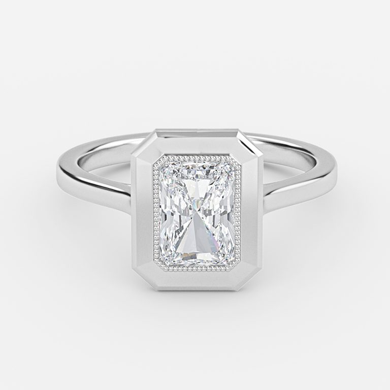 Radiant Bezel Engagement Ring