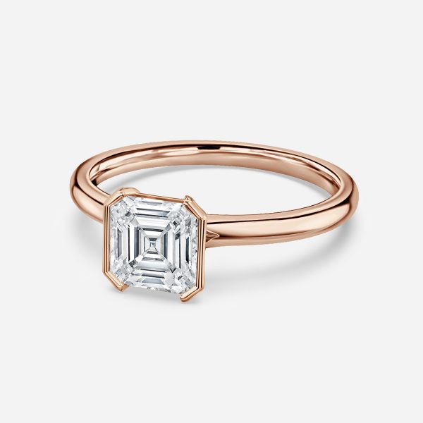 Asscher Bezel Engagement Ring