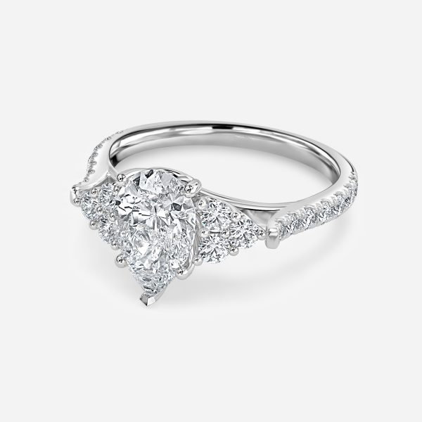 Pear Cluster Engagement Ring