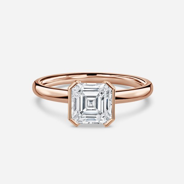 Asscher Bezel Engagement Ring