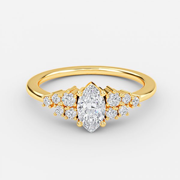 Marquise Cluster Engagement Ring