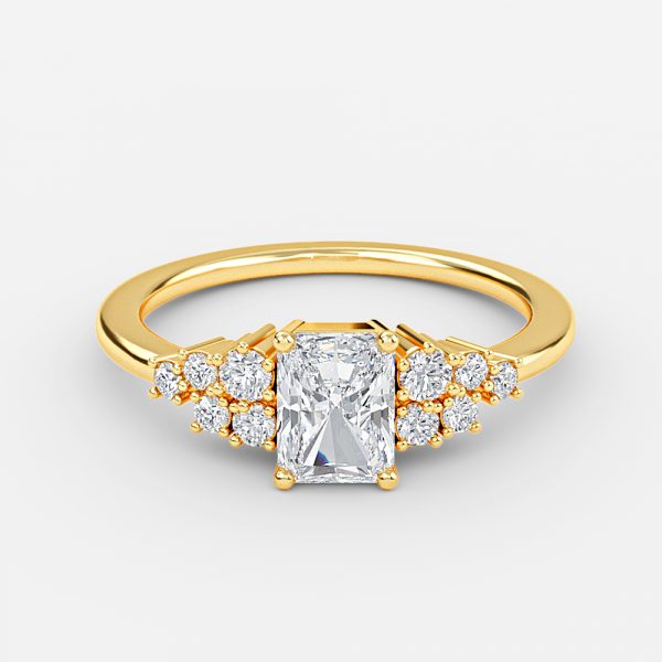 Radiant Cluster Engagement Ring