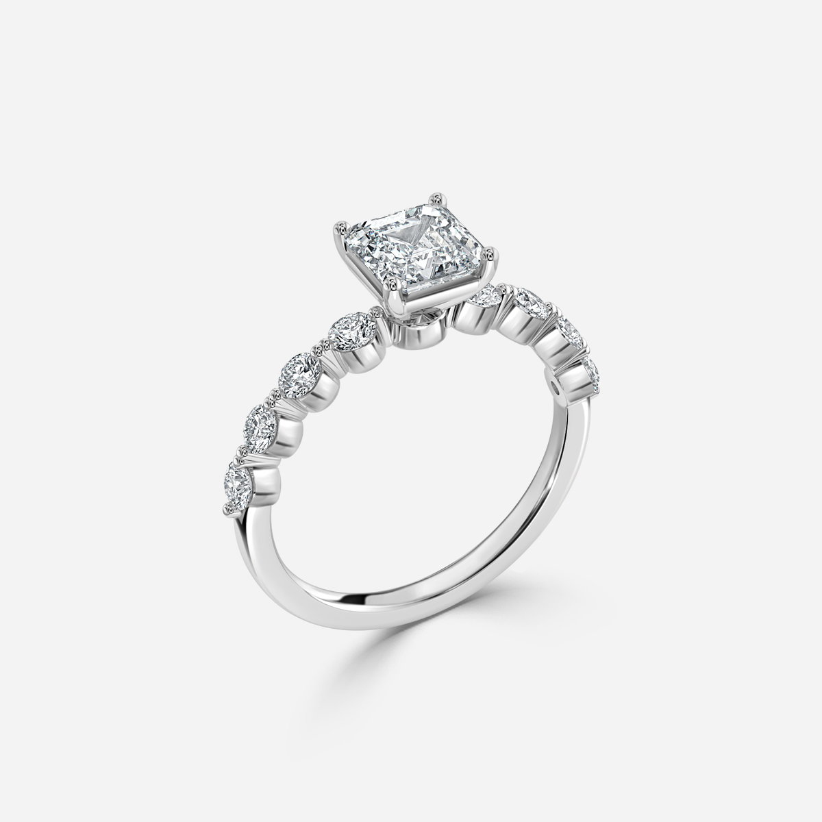 Asscher Unique Engagement Ring