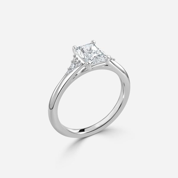 Radiant Cluster Engagement Ring