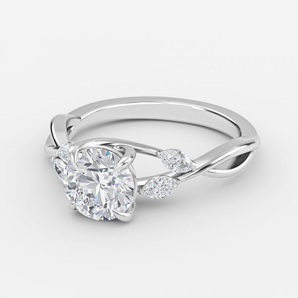 Round Unique Engagement Ring