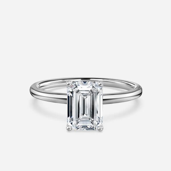 Emerald Solitaire Engagement Ring