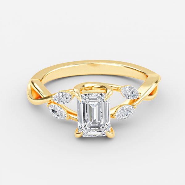 Emerald Unique Engagement Ring
