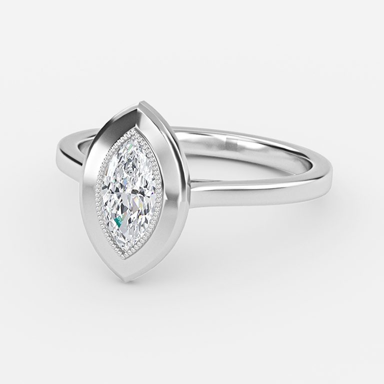 Marquise Bezel Engagement Ring