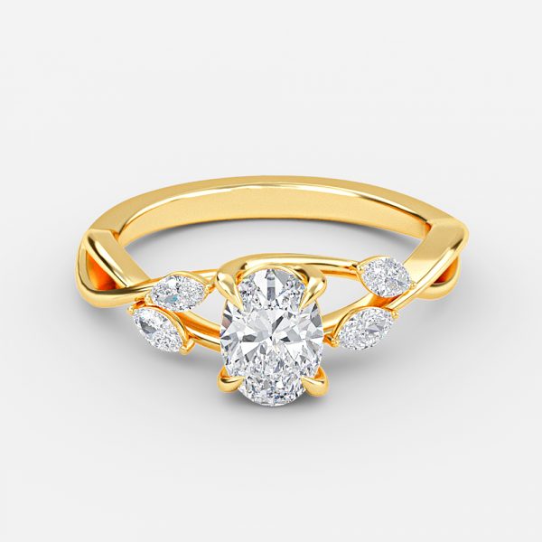 Oval Unique Engagement Ring
