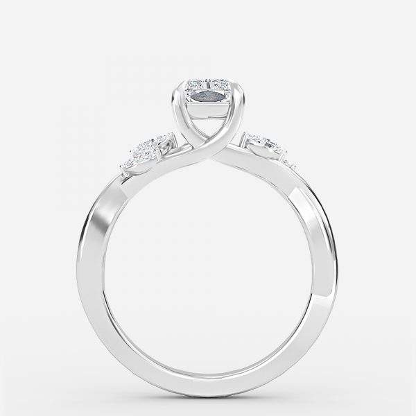 Radiant Unique Engagement Ring