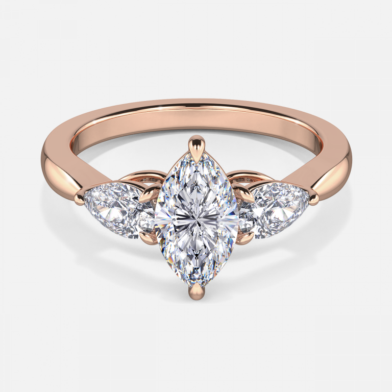 Marquise Three Stone Engagement Ring