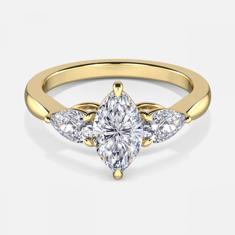 Marquise Three Stone Engagement Ring