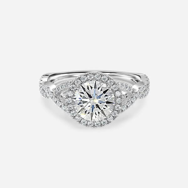 Round Halo Engagement Ring