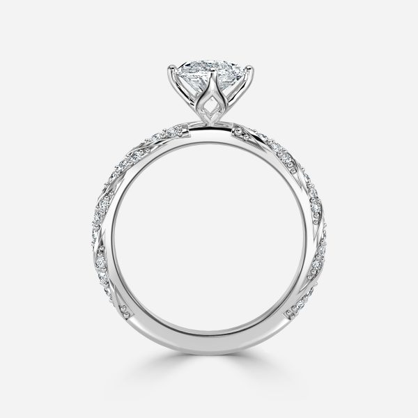Marquise Diamond Band Engagement Ring