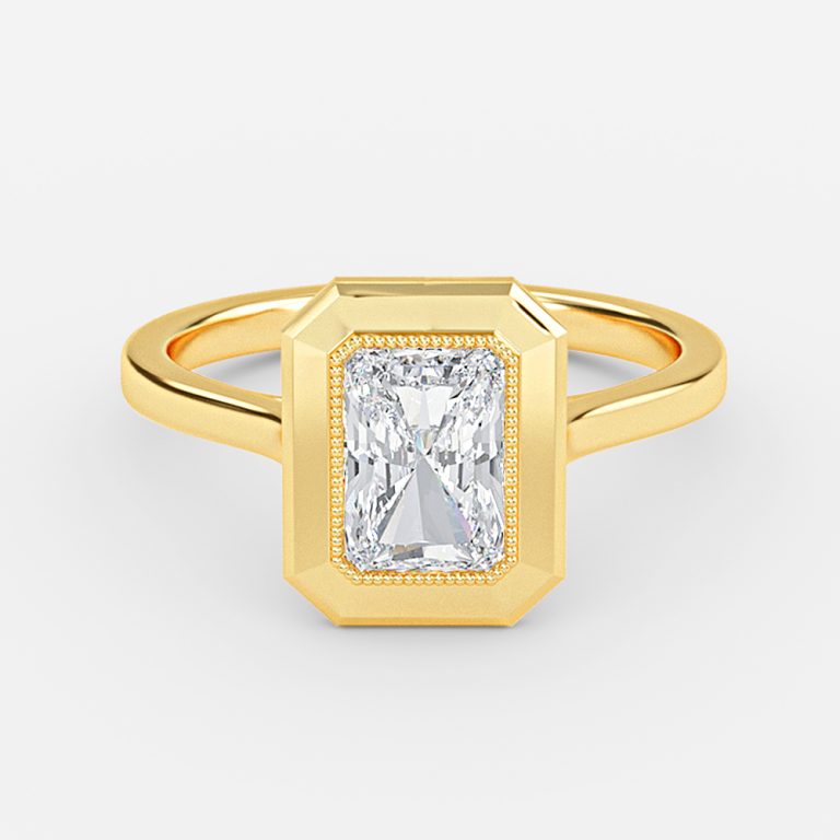 Radiant Bezel Engagement Ring