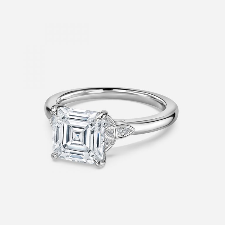 Asscher Vintage Engagement Ring