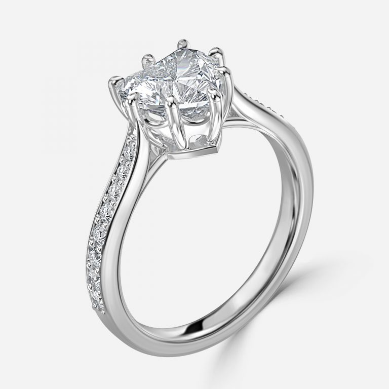 Heart Vintage Engagement Ring