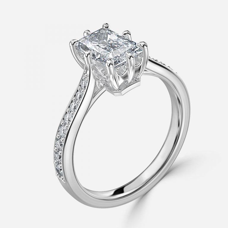 Radiant Vintage Engagement Ring