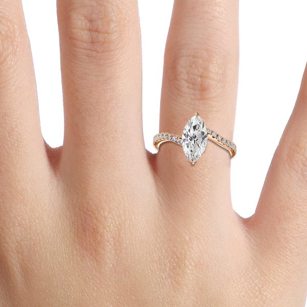 Marquise Hidden Halo Engagement Ring
