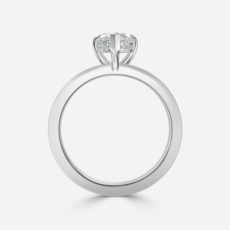 Marquise Hidden Halo Engagement Ring