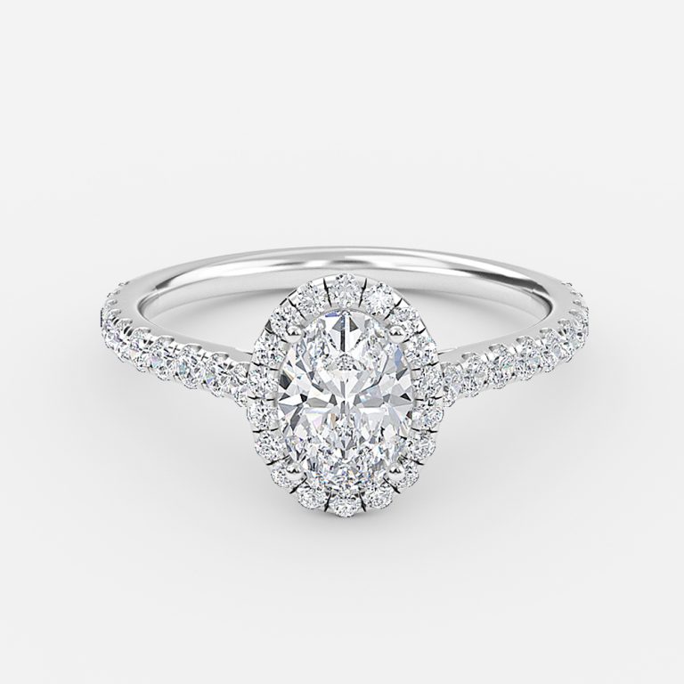 Oval Halo Engagement Ring