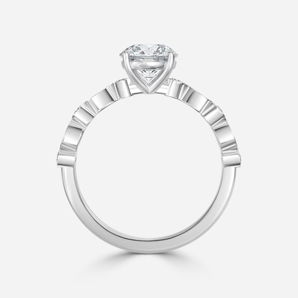 Round Unique Engagement Ring