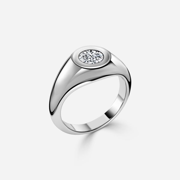 Round Bezel Engagement Ring