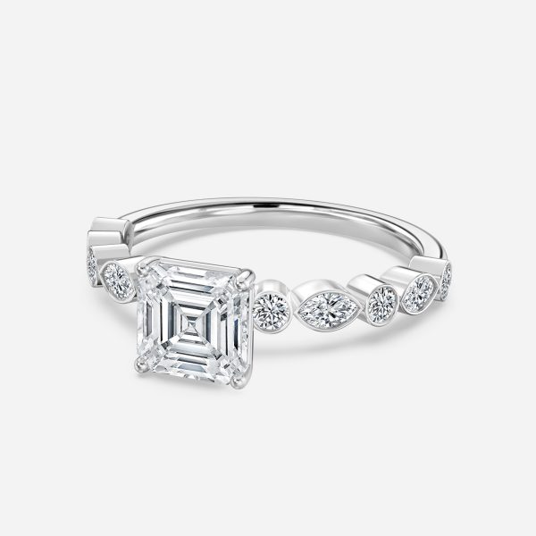 Asscher Unique Engagement Ring