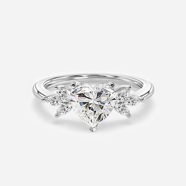 Heart Cluster Engagement Ring