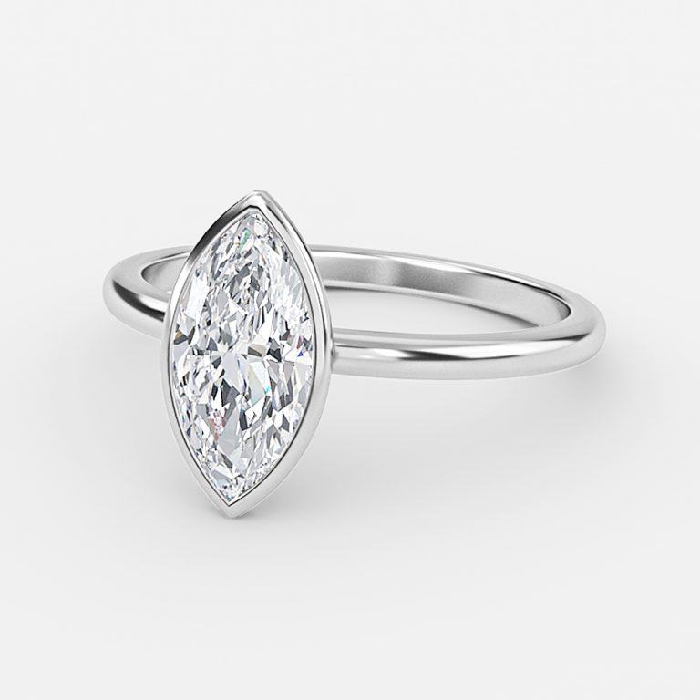 Marquise Bezel Engagement Ring