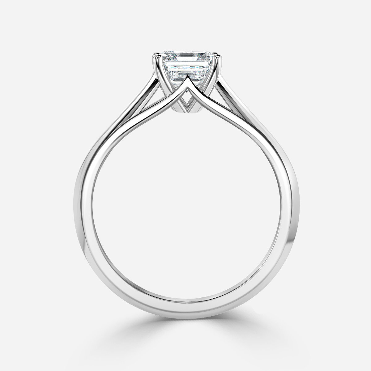 Asscher Solitaire Engagement Ring