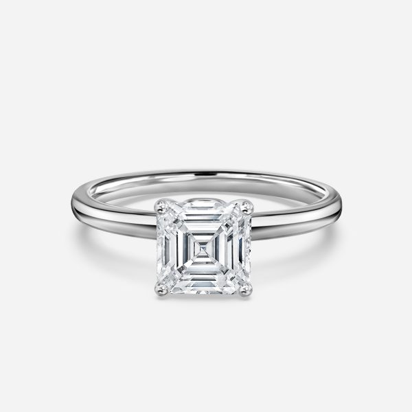Asscher Solitaire Engagement Ring