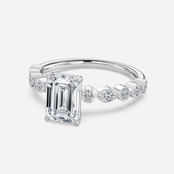 Emerald Unique Engagement Ring