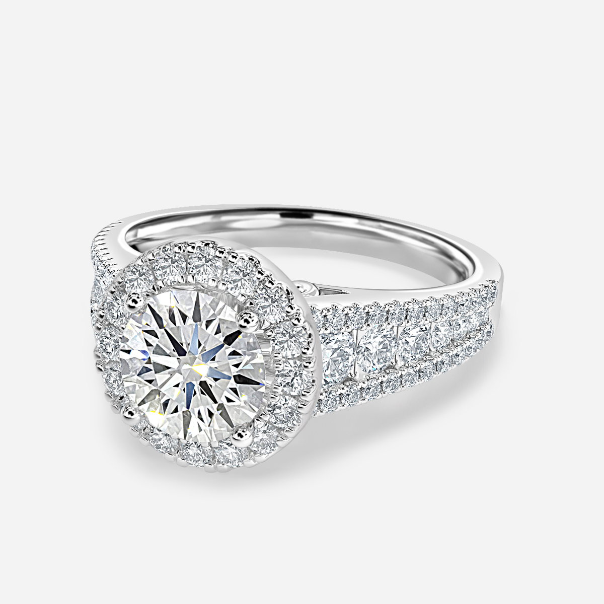 Round Halo Engagement Ring