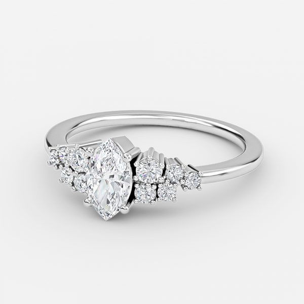 Marquise Cluster Engagement Ring