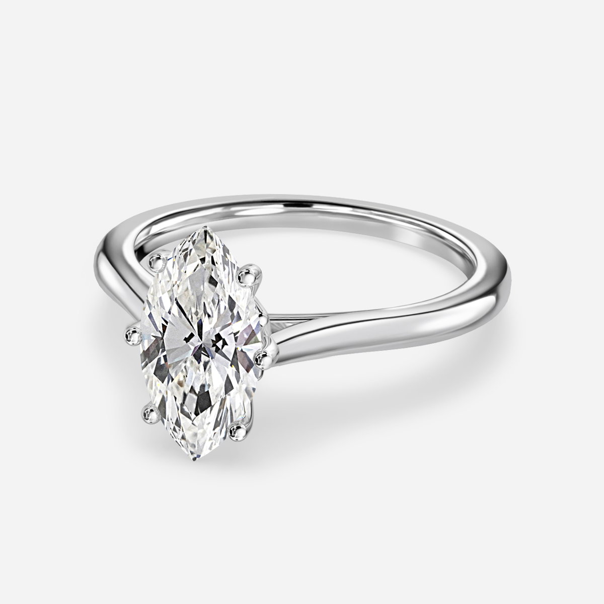 Marquise Solitaire Engagement Ring