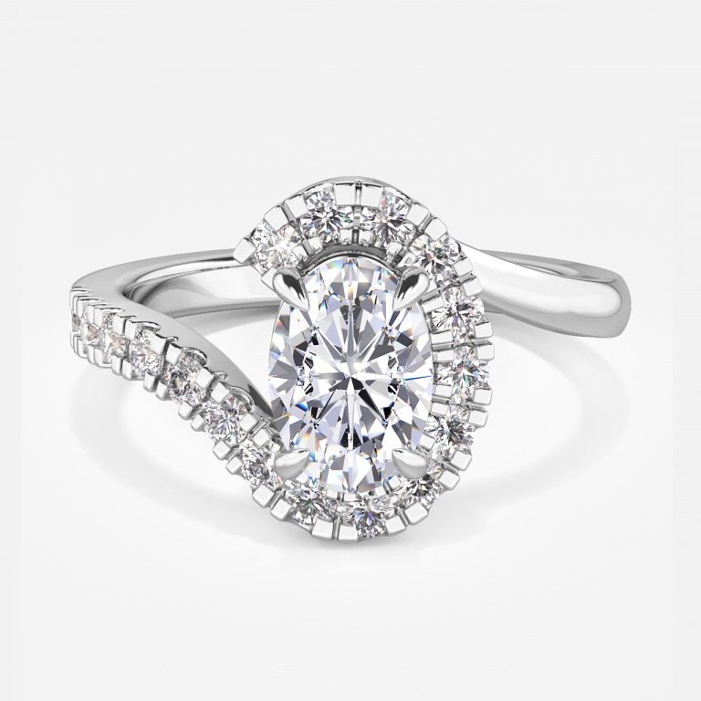 Oval Halo Engagement Ring