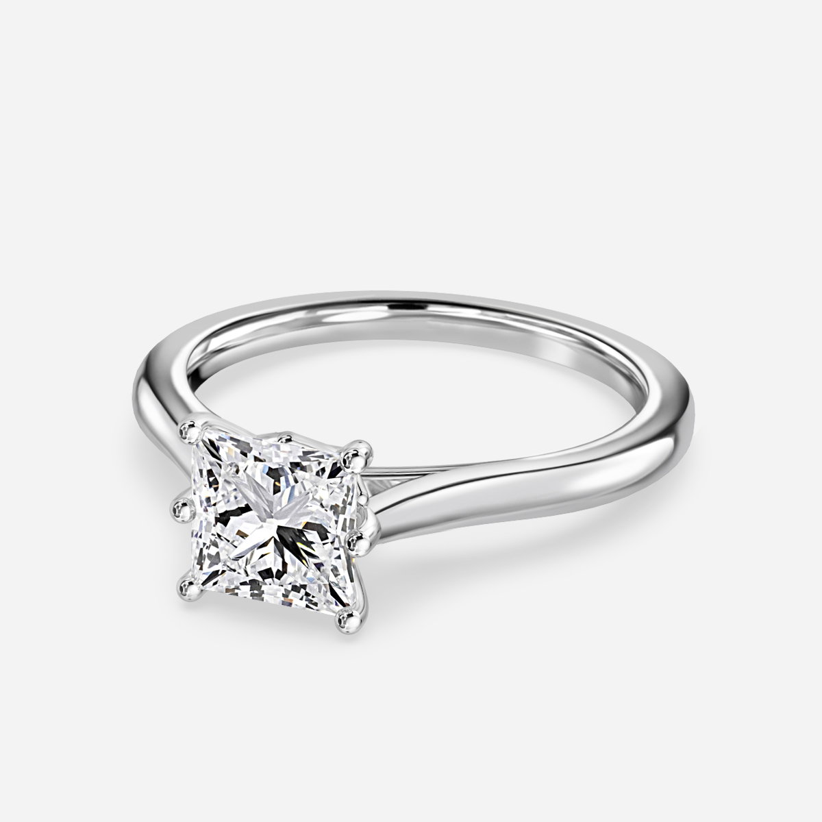 Princess Solitaire Engagement Ring
