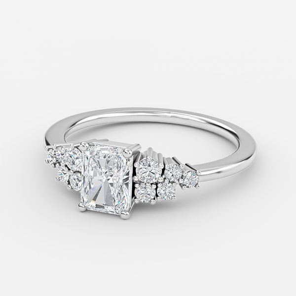 Radiant Cluster Engagement Ring