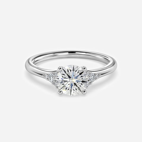 Round Cluster Engagement Ring