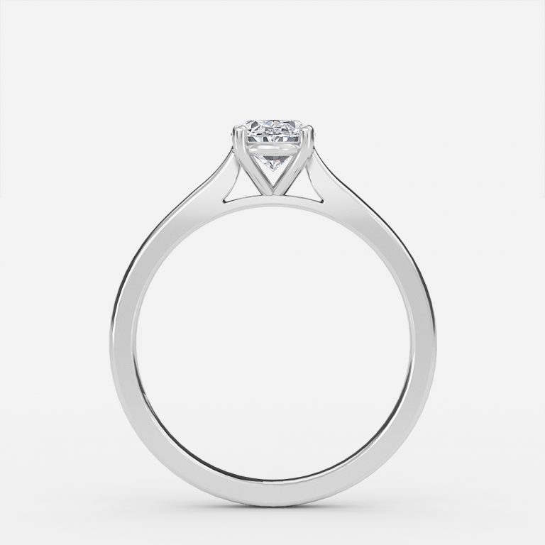 Plain Oval Solitaire Engagement Ring
