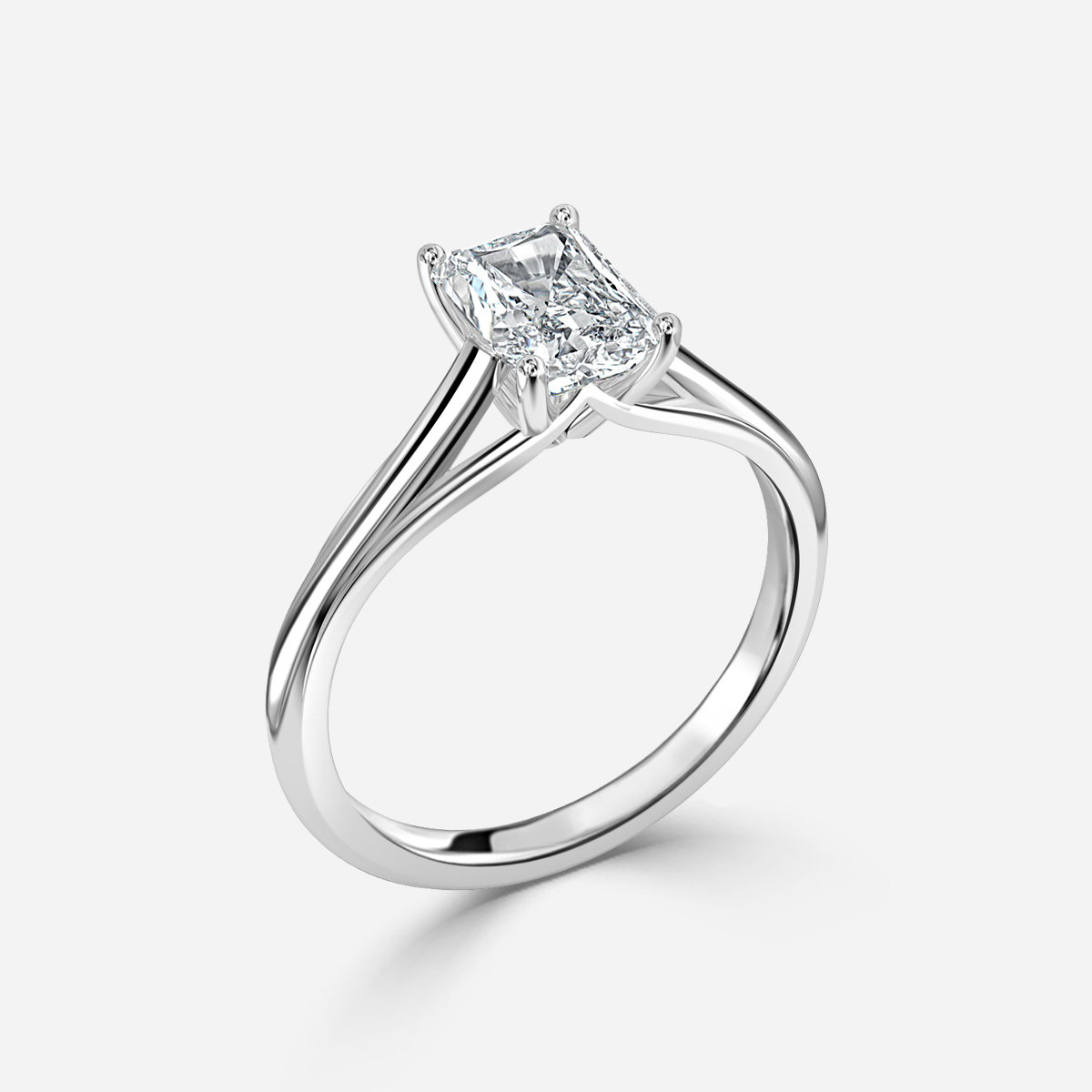 Radiant Solitaire Engagement Ring