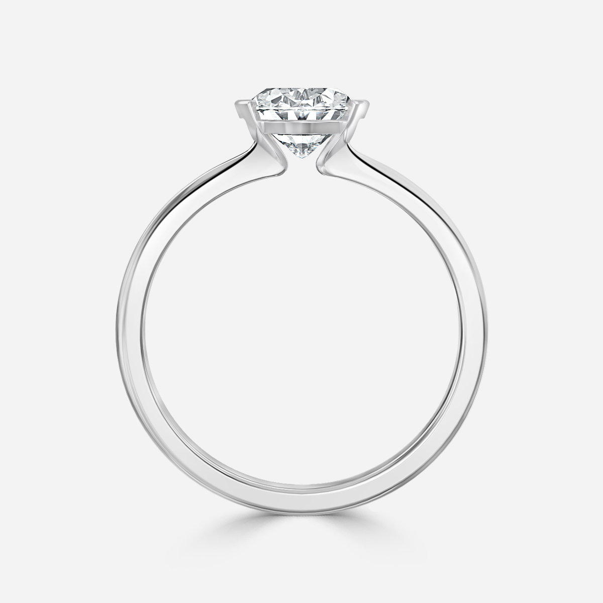 Oval Bezel Engagement Ring