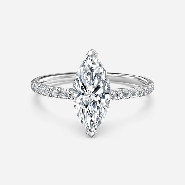 De La Luna Marquise Diamond Band Engagement Ring